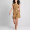 Paula echevarría pleated bermuda shorts