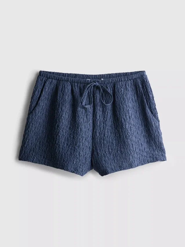 Paula echevarría relaxed crinkle shorts