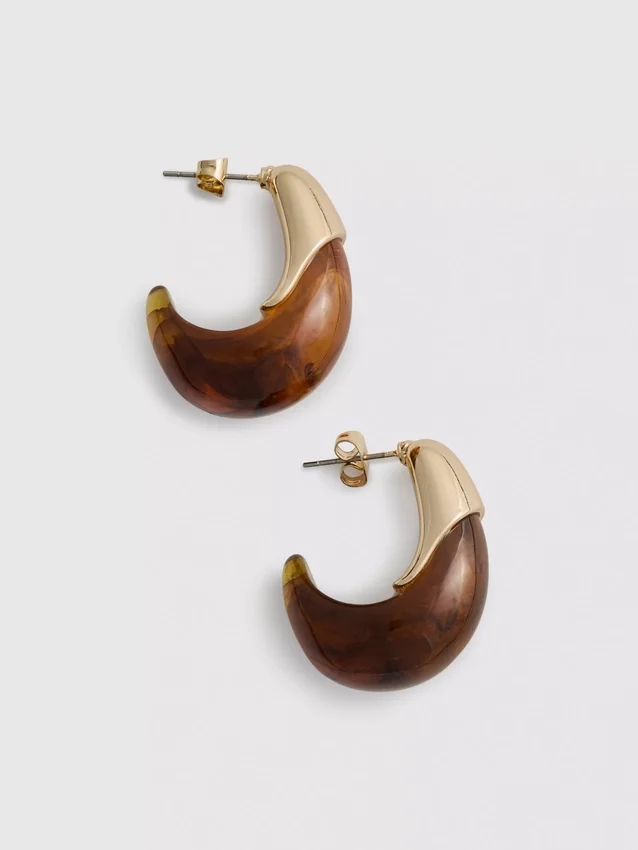 Paula echevarría resin drop hoops