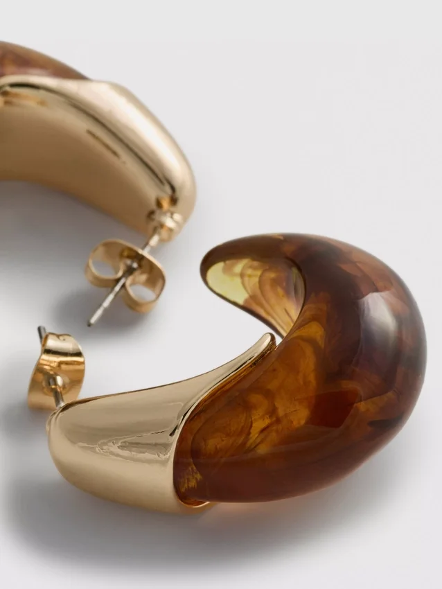 Paula echevarría resin drop hoops
