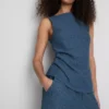 Paula echevarría ruched crinkle tank top