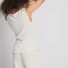 Paula echevarría ruched crinkle tank top