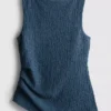 Paula echevarría ruched crinkle tank top