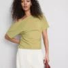 Paula echevarría ruched off-shoulder top