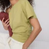 Paula echevarría ruched off-shoulder top