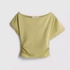 Paula echevarría ruched off-shoulder top