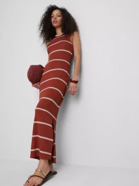 Paula echevarría sleeveless bodycon midaxi dress