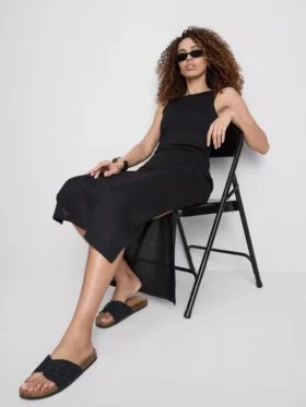 Paula echevarría sleeveless bodycon midaxi dress