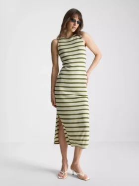 Paula echevarría sleeveless bodycon midaxi dress