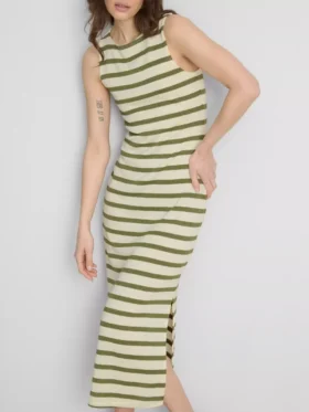Paula echevarría sleeveless bodycon midaxi dress