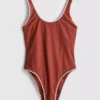 Paula echevarría stitch-detail swimsuit