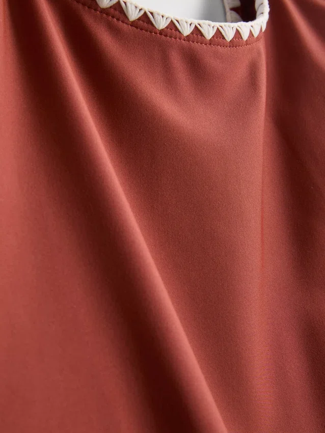 Paula echevarría stitch-detail swimsuit