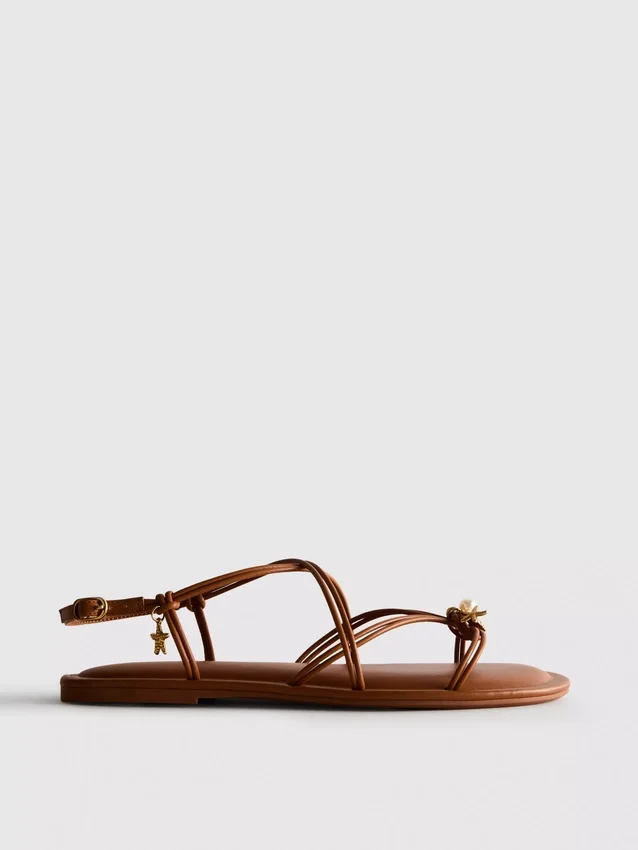 Paula echevarría strappy charm sandals