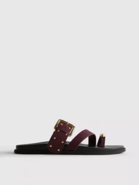 Paula echevarría studded footbed sandals