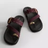 Paula echevarría studded footbed sandals