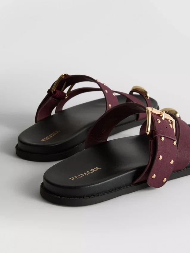Paula echevarría studded footbed sandals