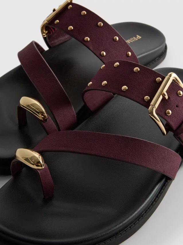 Paula echevarría studded footbed sandals