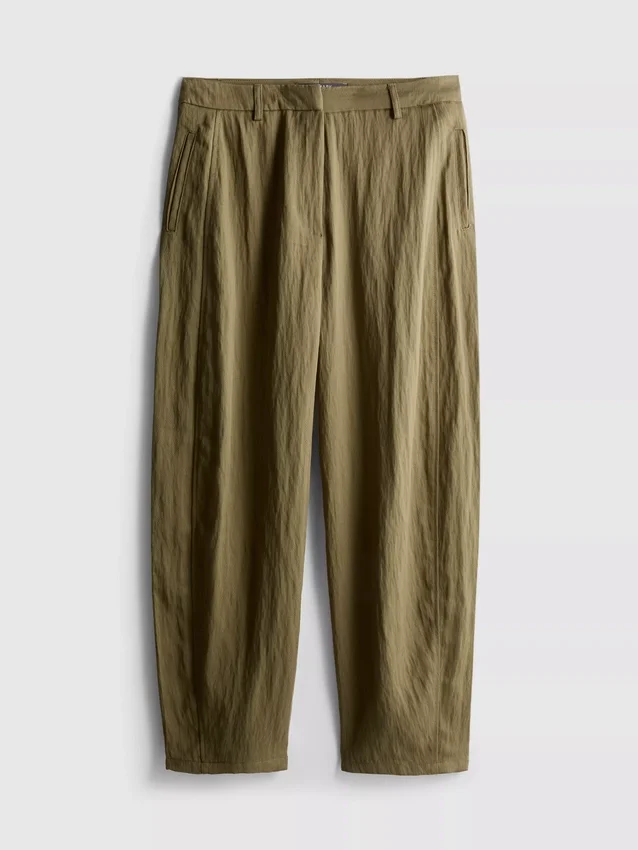 Paula echevarría textured barrel-leg pants