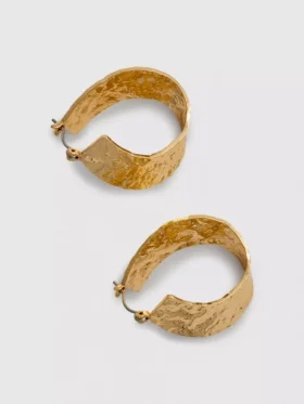 Paula echevarría textured oval hoops