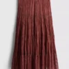 Paula echevarría tiered crinkle lace midi skirt