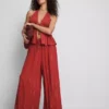 Paula echevarría wide leg sparkle pants
