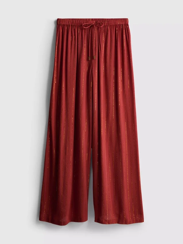Paula echevarría wide leg sparkle pants