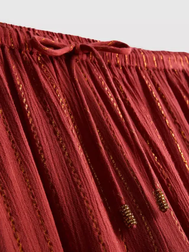 Paula echevarría wide leg sparkle pants