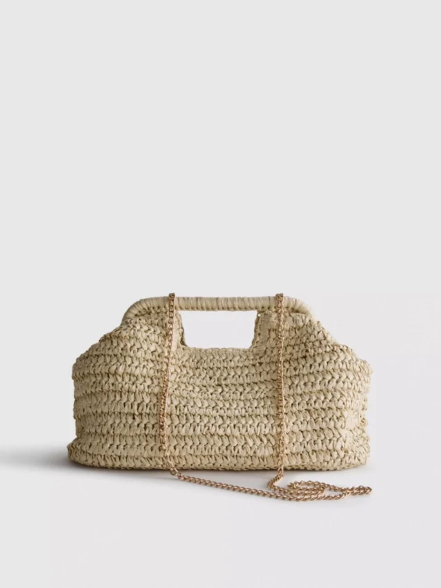 Paula echevarría woven crossbody bag