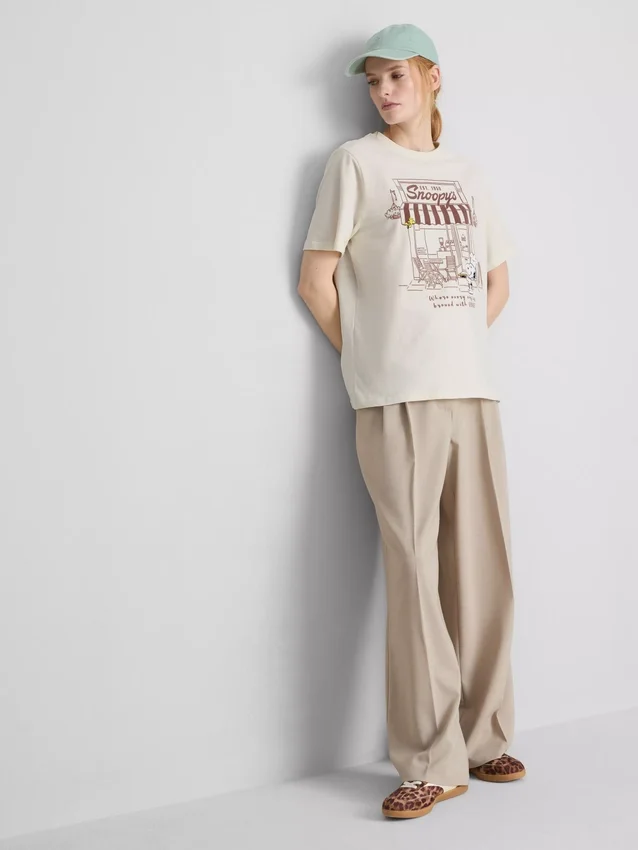 Peanuts snoopy cotton cafe t-shirt