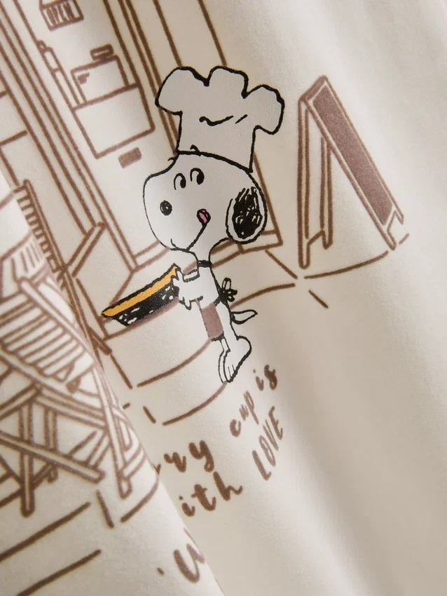 Peanuts snoopy cotton cafe t-shirt