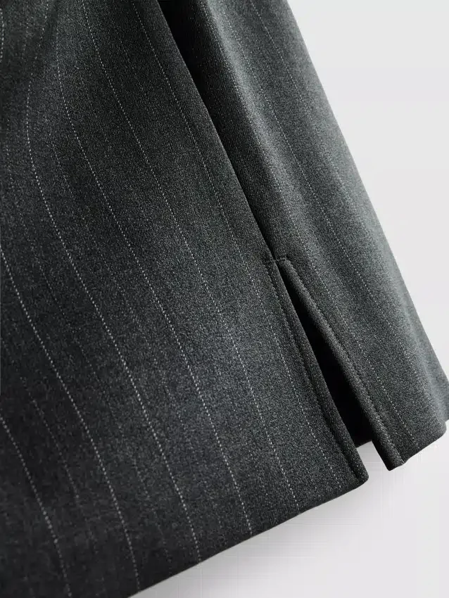 Pinstripe a-line mini skirt