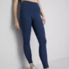 Pipe-detail smooth support active leggings