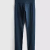 Pipe-detail smooth support active leggings