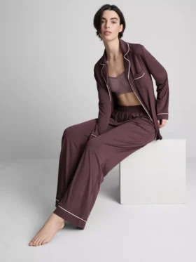 Piped jersey boyfriend pajamas