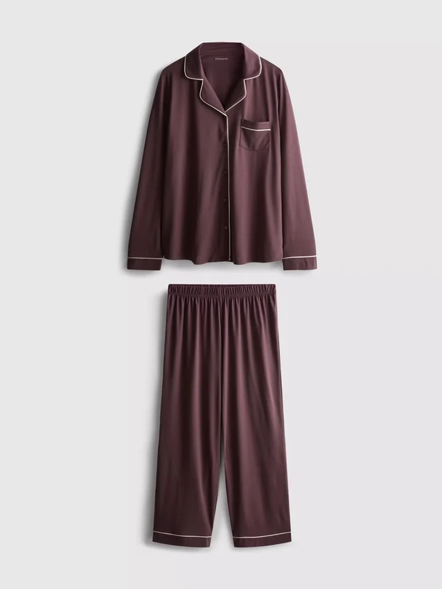 Piped jersey boyfriend pajamas