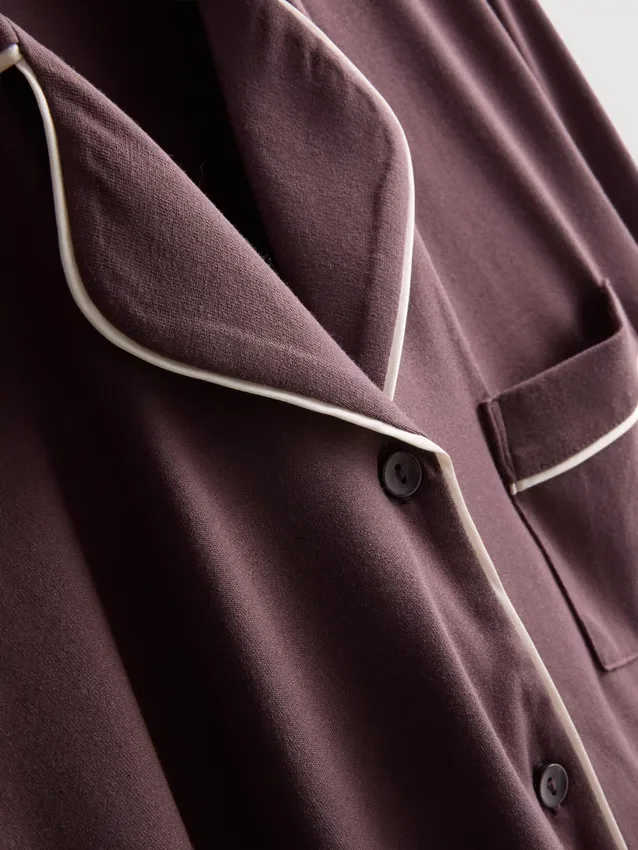 Piped jersey boyfriend pajamas