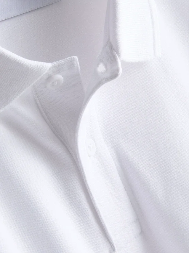 Pique short sleeve polo shirt