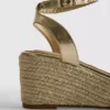 Plaited wedge sandals