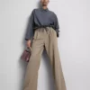 Pleated wide leg pants