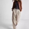 Pleated wide leg pants