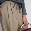 Pleated wide leg pants