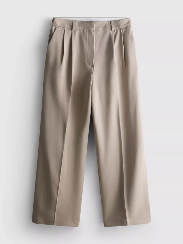Pleated wide leg pants