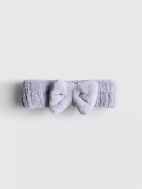 Plush bow headband