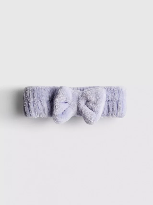 Plush bow headband