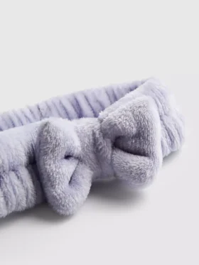 Plush bow headband