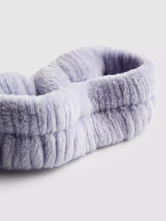 Plush bow headband
