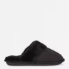 Plush mule slippers