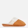 Plush mule slippers