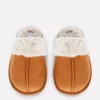 Plush mule slippers
