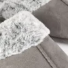 Plush mule slippers